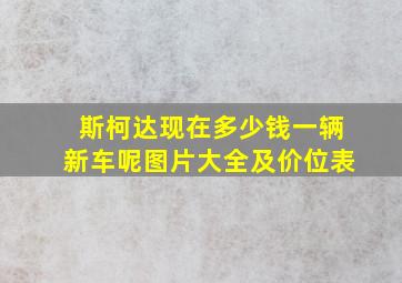 斯柯达现在多少钱一辆新车呢图片大全及价位表