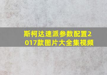 斯柯达速派参数配置2017款图片大全集视频