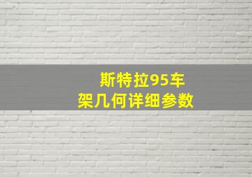 斯特拉95车架几何详细参数