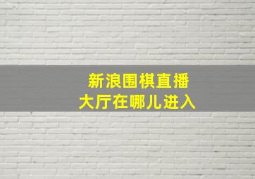 新浪围棋直播大厅在哪儿进入