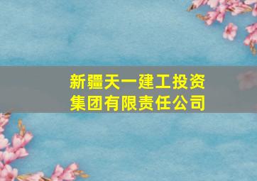 新疆天一建工投资集团有限责任公司