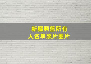 新疆男篮所有人名单照片图片