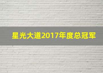 星光大道2017年度总冠军