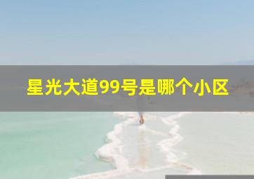 星光大道99号是哪个小区