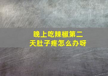 晚上吃辣椒第二天肚子疼怎么办呀