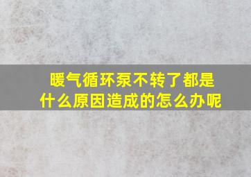 暖气循环泵不转了都是什么原因造成的怎么办呢