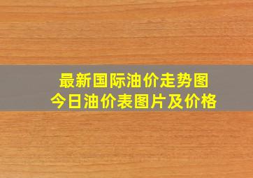 最新国际油价走势图今日油价表图片及价格