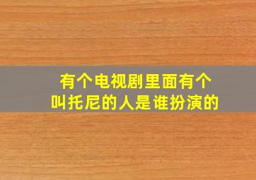 有个电视剧里面有个叫托尼的人是谁扮演的