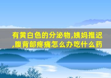 有黄白色的分泌物,姨妈推迟,腹背部疼痛怎么办吃什么药