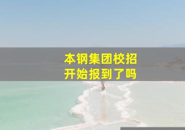 本钢集团校招开始报到了吗