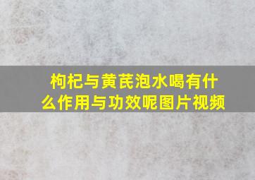 枸杞与黄芪泡水喝有什么作用与功效呢图片视频