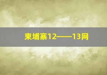 柬埔寨12――13网