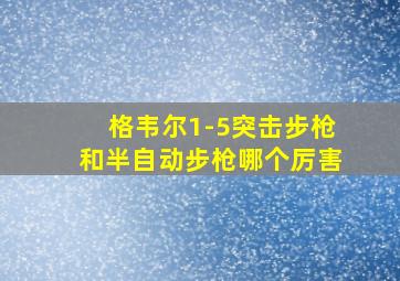 格韦尔1-5突击步枪和半自动步枪哪个厉害