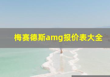 梅赛德斯amg报价表大全