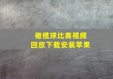 橄榄球比赛视频回放下载安装苹果