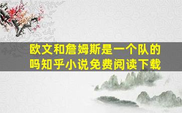 欧文和詹姆斯是一个队的吗知乎小说免费阅读下载