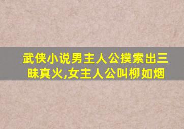 武侠小说男主人公摸索出三昧真火,女主人公叫柳如烟