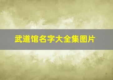 武道馆名字大全集图片