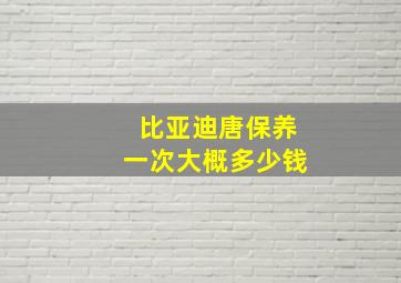 比亚迪唐保养一次大概多少钱