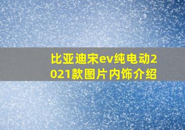 比亚迪宋ev纯电动2021款图片内饰介绍