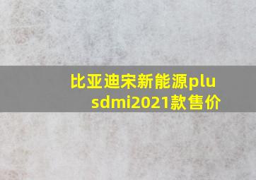 比亚迪宋新能源plusdmi2021款售价