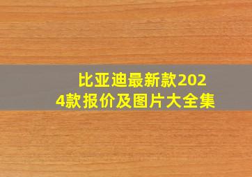 比亚迪最新款2024款报价及图片大全集