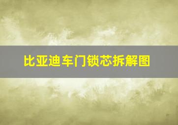 比亚迪车门锁芯拆解图