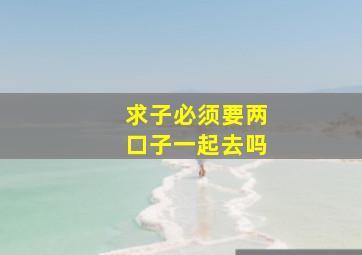 求子必须要两口子一起去吗