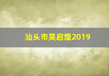 汕头市吴启煌2019