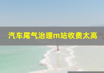 汽车尾气治理m站收费太高