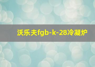 沃乐夫fgb-k-28冷凝炉