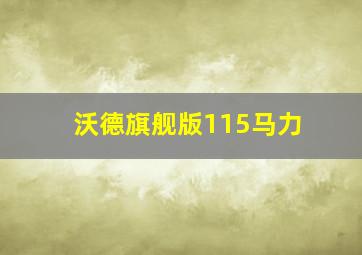 沃德旗舰版115马力