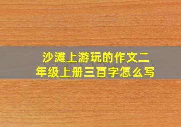 沙滩上游玩的作文二年级上册三百字怎么写