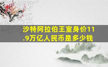 沙特阿拉伯王室身价11.9万亿人民币是多少钱