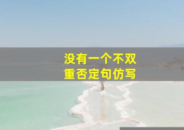 没有一个不双重否定句仿写