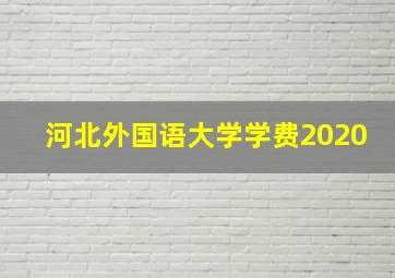 河北外国语大学学费2020