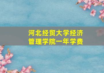 河北经贸大学经济管理学院一年学费