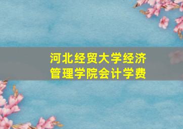 河北经贸大学经济管理学院会计学费