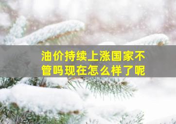 油价持续上涨国家不管吗现在怎么样了呢