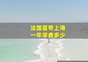 法国蓝带上海一年学费多少