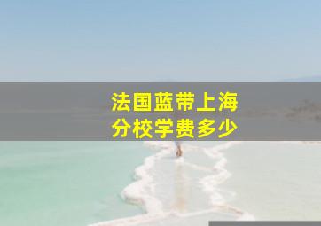 法国蓝带上海分校学费多少