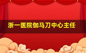 浙一医院伽马刀中心主任