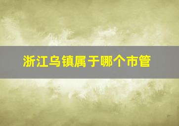 浙江乌镇属于哪个市管