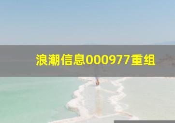 浪潮信息000977重组