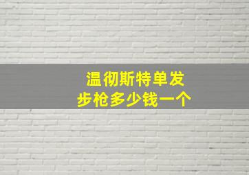 温彻斯特单发步枪多少钱一个