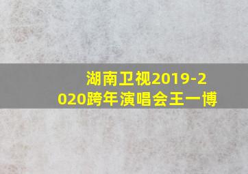 湖南卫视2019-2020跨年演唱会王一博