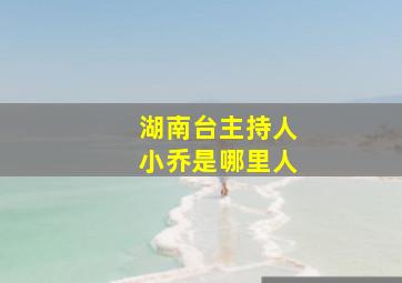 湖南台主持人小乔是哪里人