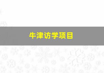 牛津访学项目