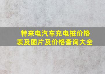 特来电汽车充电桩价格表及图片及价格查询大全