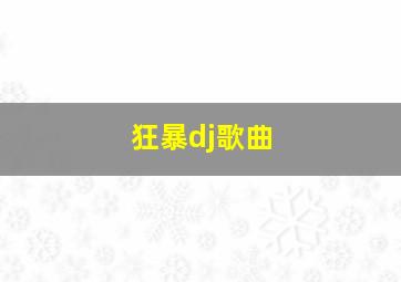 狂暴dj歌曲